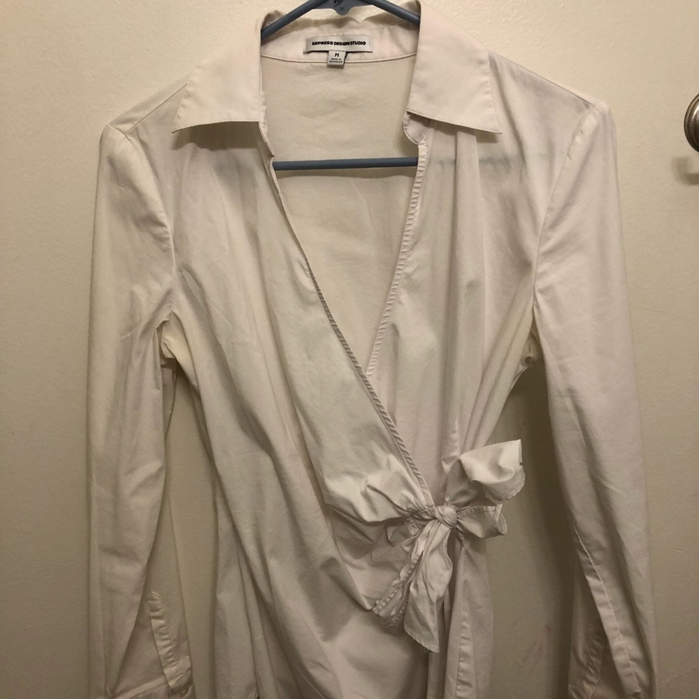 Express Collared Wrap Blouse